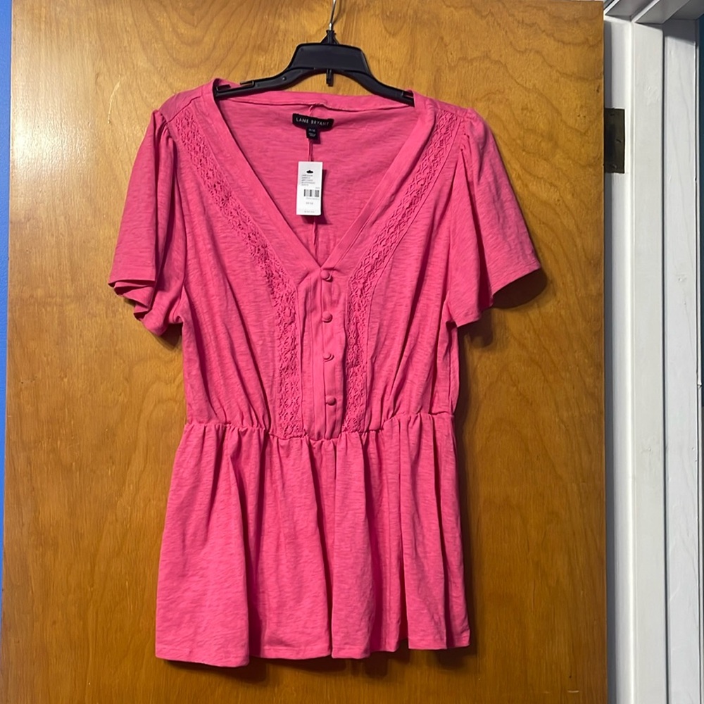 NWT Lane Bryant Pink Top 14/16